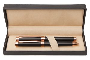 Set De Boligrafo Y Roller  "cobra" Tinta Azul - Negro